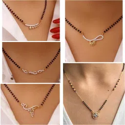 5 Pcs Combo Of Delicate Brass Mangalsutra-image-19