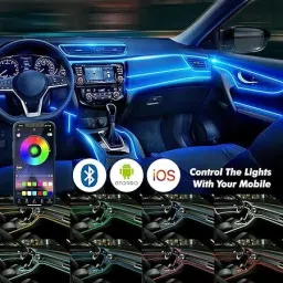 abb RGB Sound Active Car Dashboard Lighting Kit Wireless Bluetooth APP Control6 Car Fancy Lights image 2