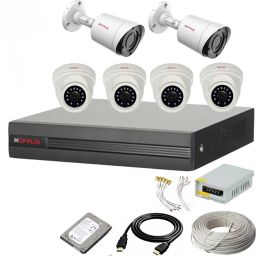 CP PLUS 8 Channal HD DVR 1080p,Outdoor Camera 2.4 MP 2Pcs,Indoor Camera 2.4 MP 4Pcs, Security Camera-13