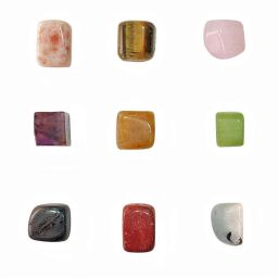 9 PLANETS TUMBLE STONE SET Polished Angular Crystal Stone-31