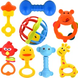 Set of 8 Pcs with Various Exciting Toys for New Borns & Infants Rattle Rattle-10