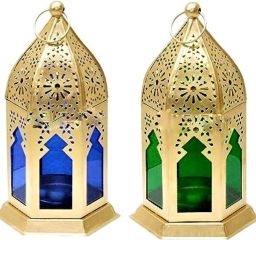 Blue, Green Iron Hanging Lantern-image-18