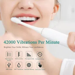 PRAMUKHSWAMI DARSHAN Rechargeable Electric Toothbrush, Waterproof Whitening Electric Tooth Brushe Electric Toothbrush-image-62
