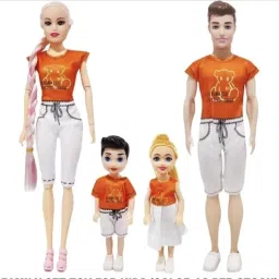 family doll set family no 1 big with 4dolls set mummy papa with 2 kids-image-11