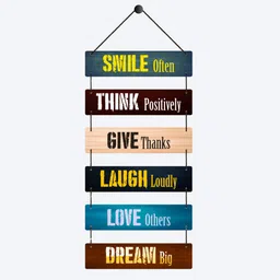 home delight Smile Often Motivational Wooden Wall Hanging for Classroom Decor|Home Decor Item-picture-6