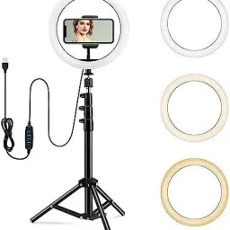 Deeshora 2.1m tripod with 10 inch Ring Light,3 Colors Light Mode,Level,Live Stream Ring Flash-picture-15