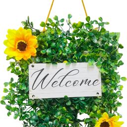 Wooden Welcome Wall Hangings for Office / Home Decor- Welcome Sunflower-image-66