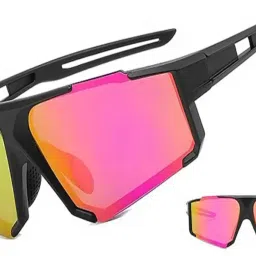 gosforb UV Protection, Mirrored Rectangular Sunglasses (Free Size) image 2