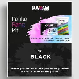 Fabric Dye , Shade 17 Black, Pack of 10 Single Color Pouches-image-41