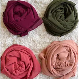 Solid Chiffon Women Multicolor Faux Turtleneck Neck Cover, Scarf, Bluetooth Scarf, Fancy Scarf, Stole-image-1