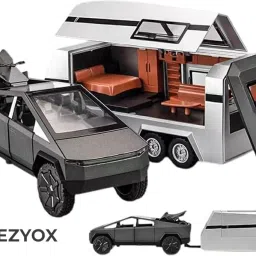 tesla 1/32 Pickup Trailer RV Model Diecast Metal Toy,Truck Model Simulation-image-37