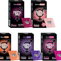 NottyBoy Extra Ribbed, Bold Dots, LongLast, Bubblegum Exclusive Pack Condom-image-54