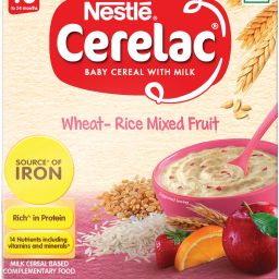Wheat Rice Mixed Fruit Baby Food for 10 to 24 Months Baby Source of Iron&Protein Cereal-image-12
