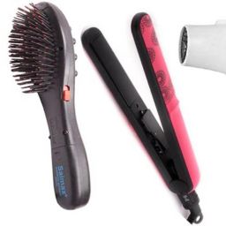 Zooper 390 5 IN 1 Beauty Face Massager Hair Straightener Hair Brush With Hair Dryer Personal Care Appliance Combo-image-1