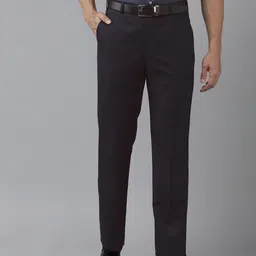 Park Avenue Men Checked Smart Regular Fit Mid-Rise Plain Woven Flat-Front Formal Trousers-picture-17