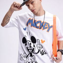 Kook N Keech Disney Mickey Mouse Printed Drop-Shoulder Sleeves Pure Cotton T-shirt-image-50