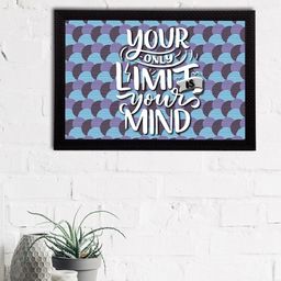 eCraftIndia Purple & White Your Only Limit Is Your Mind Motivational Quote Satin Matt Texture UV Art Painting-25