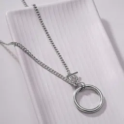 TOKYO TALKIES X rubans FASHION ACCESSORIES Silver-Toned Silver-Plated Handcrafted Chain-15