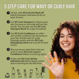XO CURLS Hydrating Leave-in Conditioner With Argan Oil & Olive Squalane - 100ml image 3