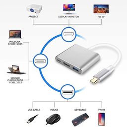 generic SaiRetail.Com Type-C 3 in 1 Adapter (USB C to HDMI Adapter, Type C to HDMI 4K, USB 3.0 Port, USB C Charging Port Converter Compatible with MacBook, iPad Pro, Surface) image 5