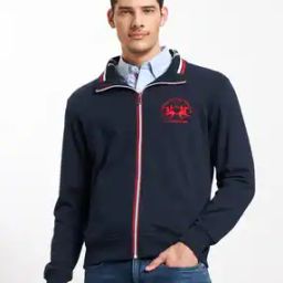 Logo Embroidered Zip-Front Sweatshirt-image-66