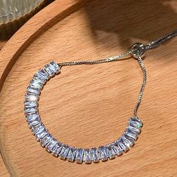 Designs & You Silver-Plated Brass Cubic Zirconia-Studded Wraparound Bracelet-image-33