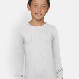 Kanvin Boys Pack of 2 Grey Ribbed Thermal T-shirts-image-61