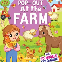Dreamland Kids Pop-Out At the Farm Book- With 3D Models Colouring Stickers-12