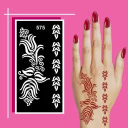 Natural Theme Mehndi Stencil Sheets for Calm and Decorative Styling-22
