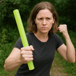 sevenspace PU Rubber Self-Defense Stick Durable & Flexible Training Tool for Martial Arts Walking Stick-picture-3