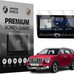 spartan shield Screen Guard for HYUNDAI ALCAZAR 2021-RUNNING [ 10.25 INCH ] || Car Display Infotainment Music System Protector || Alcazar 9H Touch Screen Accessories [Not Tempered Glass] (Infotainment Guard)-image-54