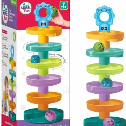 Cat Spiral Fun - A Roll Ball Toy with 7 Layer Ball Drop Tower Run .-13