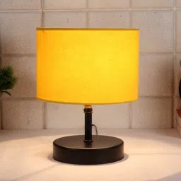 Devansh Iron Table Lamp With Yellow Cotton Shade by New Era-picture-29