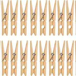 Wooden Clips for clothes, wooden clips for photos Bamboo Heavy Duty Cloth Clips Wooden, Stainless Steel Cloth Clips-13