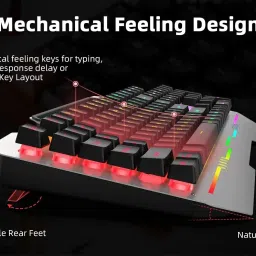 Aula T102 Wired USB Standard Gaming Keyboard Compatible with Desktop, Laptop, Mac T102 Gaming RGB backlit Keyboard with 7200 DPI, 6 buttons Gaming Mouse image 4