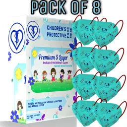 N95 color mask for child Reusable Washable Face Mask Breathable, Outdoor Anti-Pollution & Anti Virus Breathable Face Mask with Premium Quality masks Especially for Kids With 5 Layers Protection Respirator With Melt Blown for Boys Girls Children Babies (Anti Pollution Mask , Anti Viral Mask , Anti Bacterial Mask ) (School Mask , Outdoor Mask , Kids Party Mask) (Child Mask , Kids Mask 3 years, Kids Mask 4 years , kids Mask 5 years , kids mask 6 years , kids mask 7 years , kids mask 8 years , kids mask 9 years , kids mask 10 years up to 14 yrs ) N95-Cartoon Print-8pcs-SF Green Reusable, Washable-picture-17