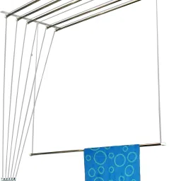 Steel Ceiling Cloth Dryer Stand 6 Pipes 4 Feet Luxury Heavy Duty UV Protected Nylon Ropes Individual dropdown-image-7