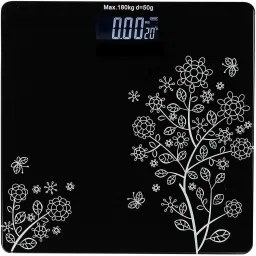 AADHYAHOMIES Digital Body Weighing Scale with LCD Display, 180kg Capacity, and Floral Design Weighing Scale-25