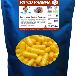 Size 0 Yellow Empty Gelatin Pill Capsule - Gluten Free for DIY Powder Filling-image-47