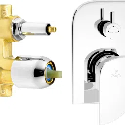 Brass Single Lever 2 Inlet / 4 Way with Exposed Parts Kit (Chrome) (EXTANT) (Complete Set) High Flow Diverter Faucet-image-58