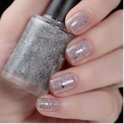 Glitter Nail Paint Quick-dry Formulated nail polish silver glitter-27