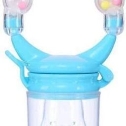 Baby's BPA-Free Silicone Nipple Food Nibbler for Fruit and Veggie with Rattle Handle Teether and Feeder Feeder-19