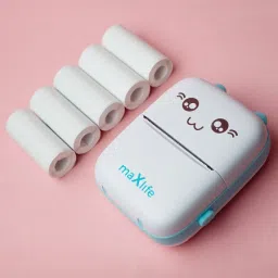 4uonly Portable Bluetooth Mini Thermal Printer Self Adhesive Paper OHJ9 Multi-function Monochrome Label Printer-44