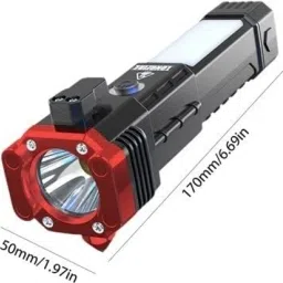 Kesig Rechargeable Torch Flashlight,Long Distance Beam Range Car Rescue Torch Ceiling Lamp image 4