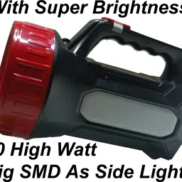 mitsales Domoda 2665 150 W Torch With 2 Km Long Range Light , Dual Modes Function ,20 High Watt Big SMD As Side Light , Charging Indicator Sign ,Thread For Hanging With Ac Wire For Charging Function . Torch image 3