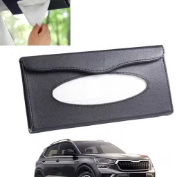 Universal Leatherite Rectangle Black Tissue Box For Car/office/Home-168 Vehicle Tissue Dispenser-image-43