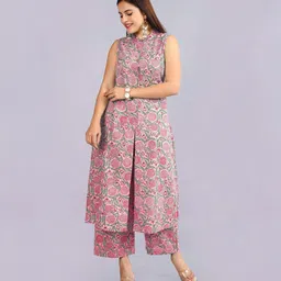 tanu fashions Women Pure Cotton Kurta Palazzo Set-picture-39