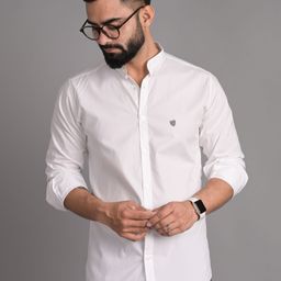 fubar Men Slim Fit Solid Spread Collar Casual Shirt-picture-1