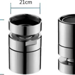 zap X-FLOW 360 Degree Rotatable Universal Fit Aerator Water Saving Foam Flow Chrome Finish Faucet Nozzle image 2