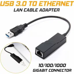 microware USB 3.0 to Ethernet Adapter, Driver Free 10/100/1000 Mbps Network RJ45 LAN Wired Gigabit Ethernet Adapter for Windows 10, 8.1, 7, XP, Linux, Mac OS, Chrome OS USB Adapter image 4
